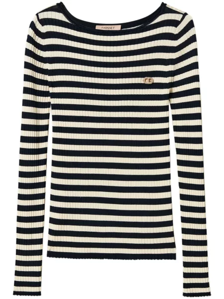 Pulover Twinset cu dungi albastru