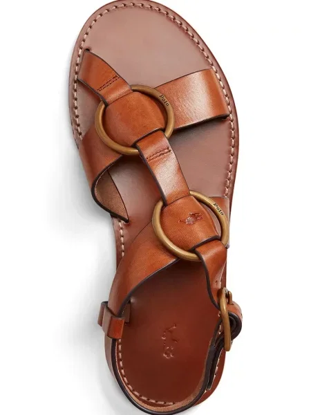 Шкіряні сандалі Polo Ralph Lauren Plo Rng Sandal коричневий
