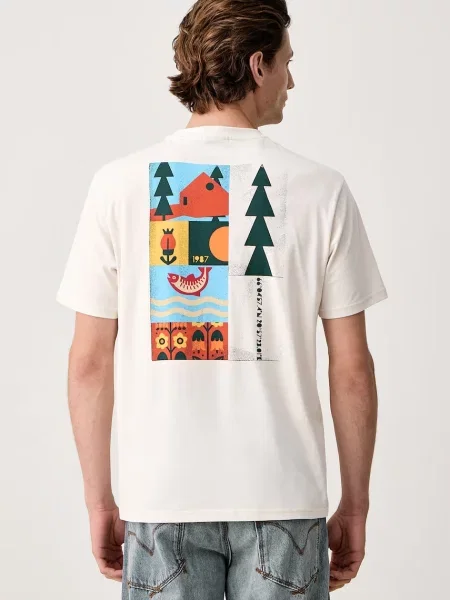 Napapijri T-shirt Swhol beżowa