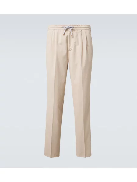 Pantaloni Brunello Cucinelli conici bej