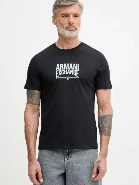 Armani Exchange Pánske tričko čierna