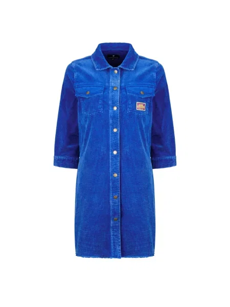 Rochie Freeman T.porter de catifea albastru