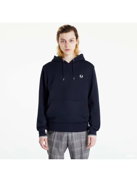 Суитшърт FRED PERRY Tipped Hooded Sweatshirt Navy M военноморски сили