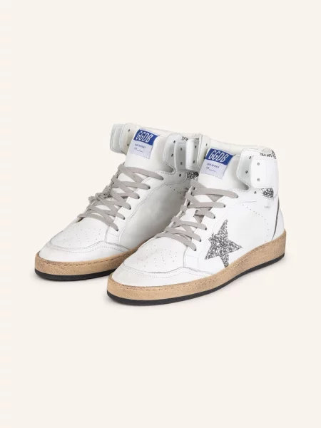 Golden Goose Vysoké Sneakersy Sky Star bílá/ stříbrná bílé