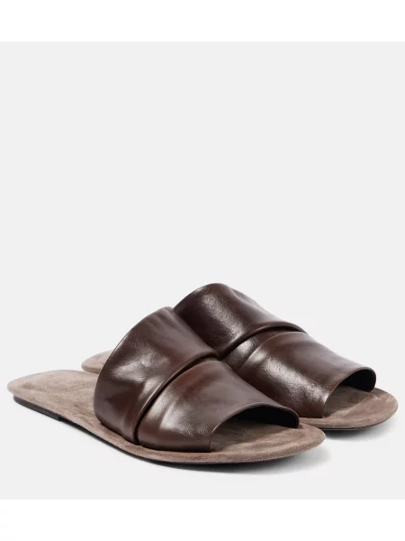 Sandale Brunello Cucinelli din piele maro