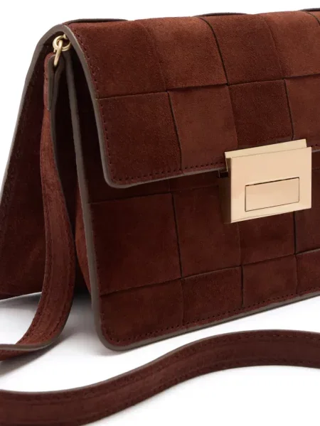 Geantă Loeffler Randall din piele de căprioară maro