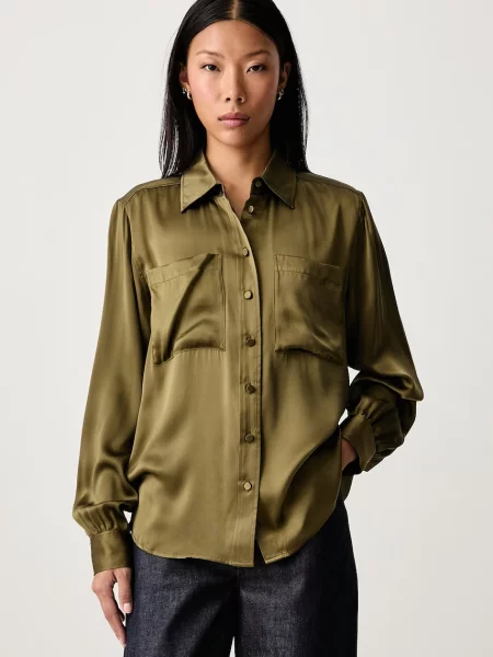 Frame THE MODERN UTILITY SHIRT cămașă din mătase pentru femei
