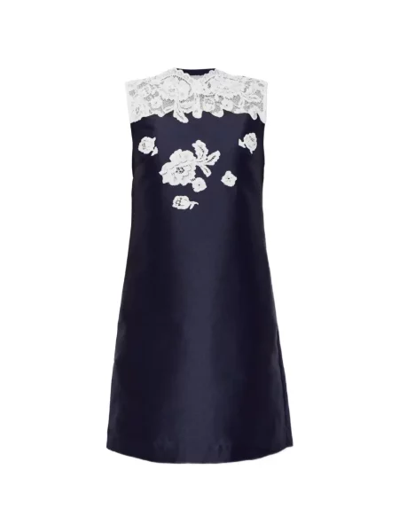 Rochie mini Self-portrait din dantelă albastru
