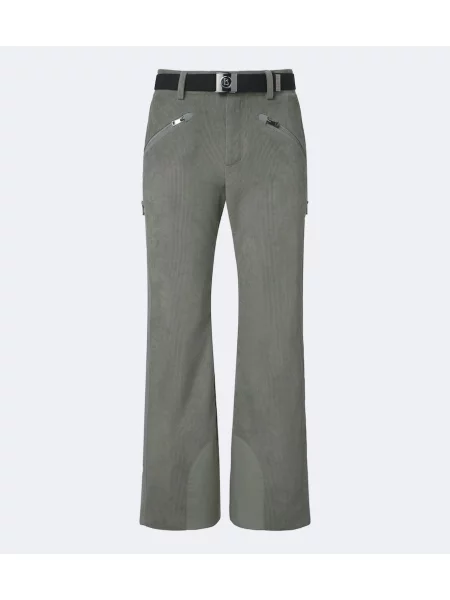 Cu centură pantaloni de schi Bogner de catifea cord verde