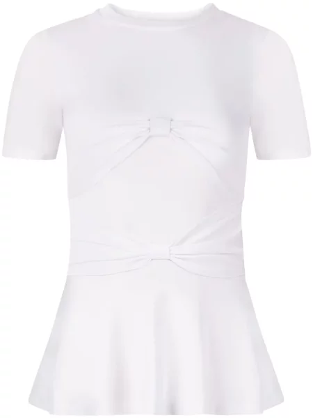 Tricou Nina Ricci cu funde alb