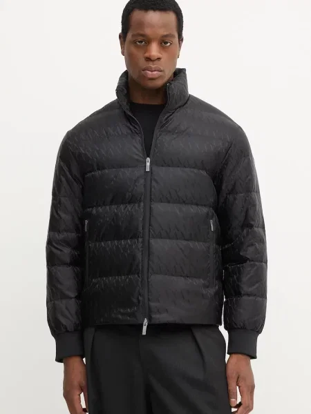 Пухено яке Armani Exchange черно