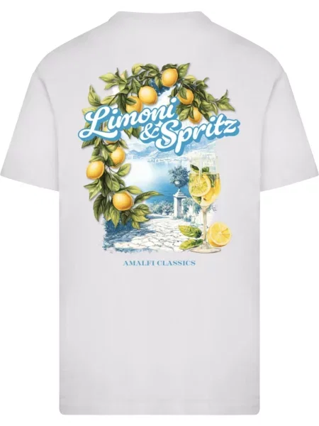 Mister Tee Tričko Limoni And Spritz tyrkysová / tmavožltá / zelená biela