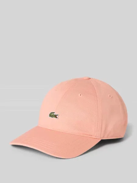 Lacoste czapka z daszkiem różowa