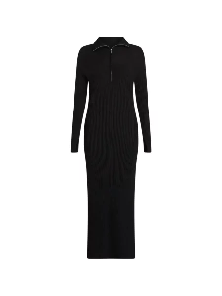 Rochie din denim Karl Lagerfeld Jeans tricotate negru
