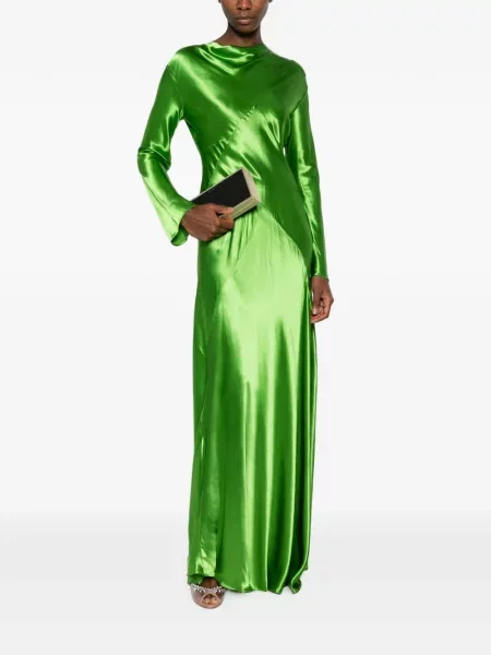 Lung rochie Erika Cavallini drapată verde