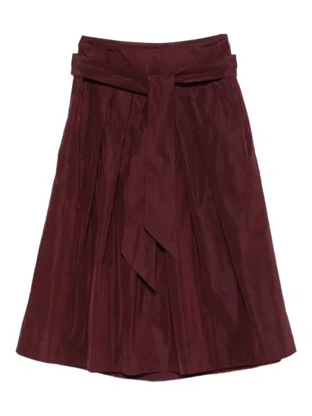 Fusta plisata Niu' plisată până la genunchi roșu