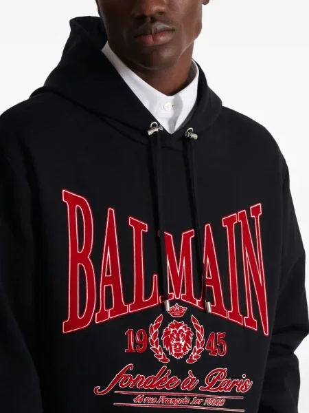Hanorac cu glugă Balmain negru