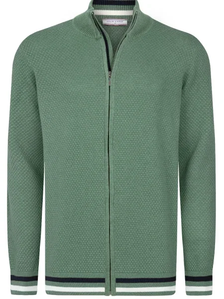 Felix Hardy Kardigan zelená / černá bílá