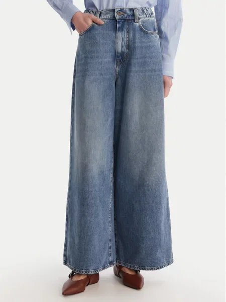 Weekend Max Mara Jeansy Abete Granatowy Wide Leg