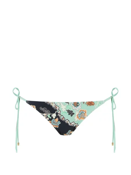 Bikini Roberto Cavalli cu model floral cu imagine cu legături negru