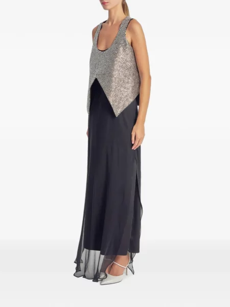 Rochie maxi Irina Schrotter cu paiete negru