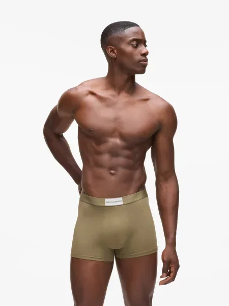Karl Lagerfeld Boxerky svetlomodrá / sivá / olivová khaki