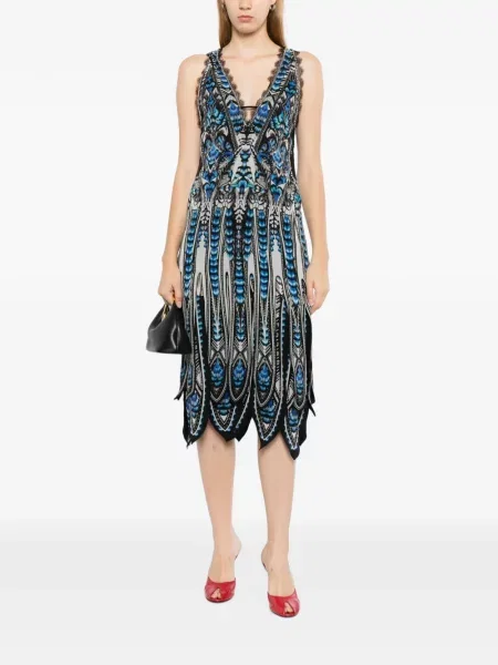Rochie Roberto Cavalli cu imagine albastru