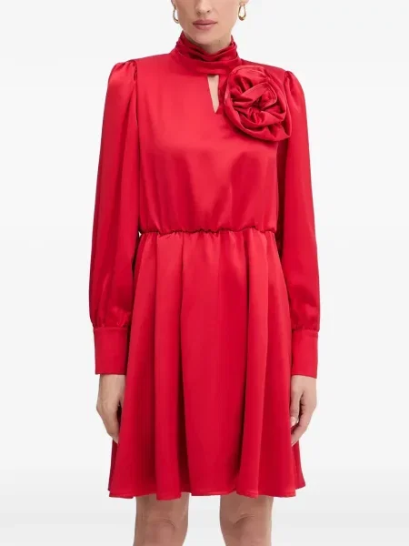 Rochie Fracomina cu model floral de costum roșu