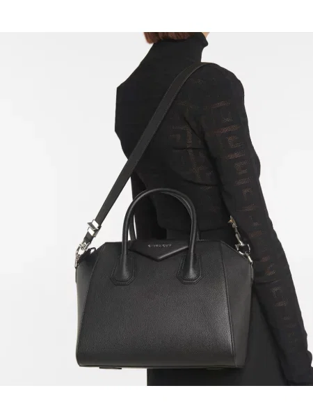 Geanta de piele Givenchy Antigona din piele negru