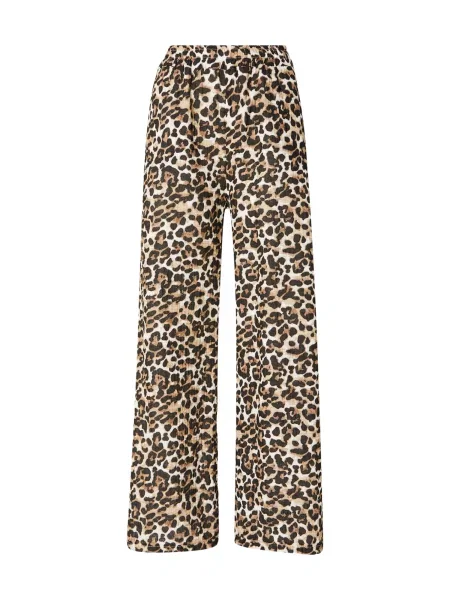 Hailys Pantaloni bej / brocart / negru alb