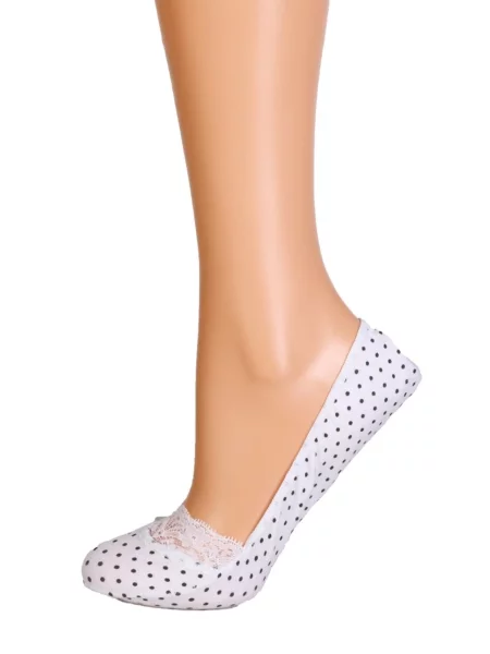 Sokisahtel Ponožky POIS footies with dots' biela