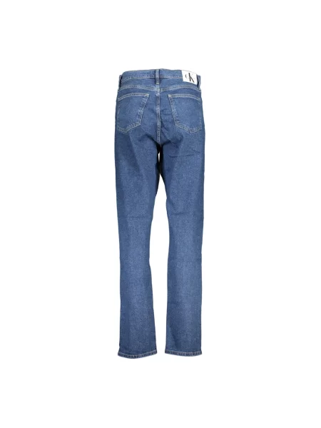 Jeansy straight leg Calvin Klein Jeans niebieskie