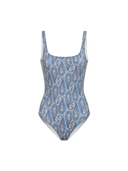 Stroj jednoczęściowy Etro z wzorem paisley niebieski