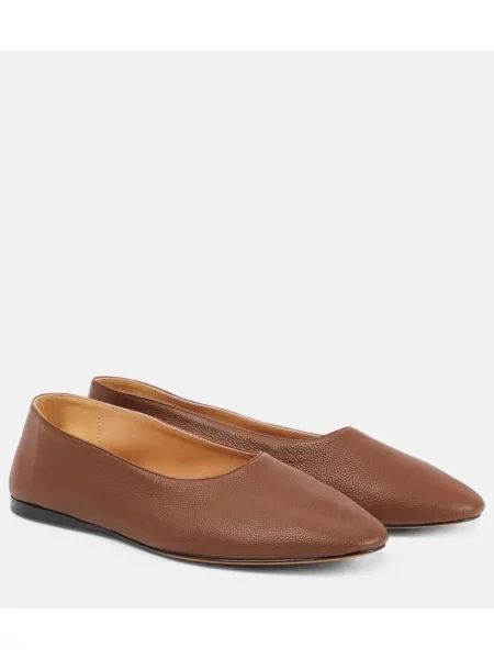 Balerini The Row din piele maro