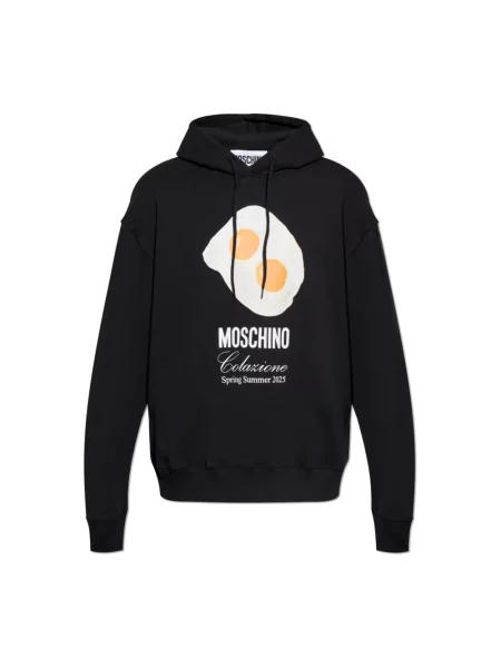 Bluza z kapturem Moschino z kapturem czarna