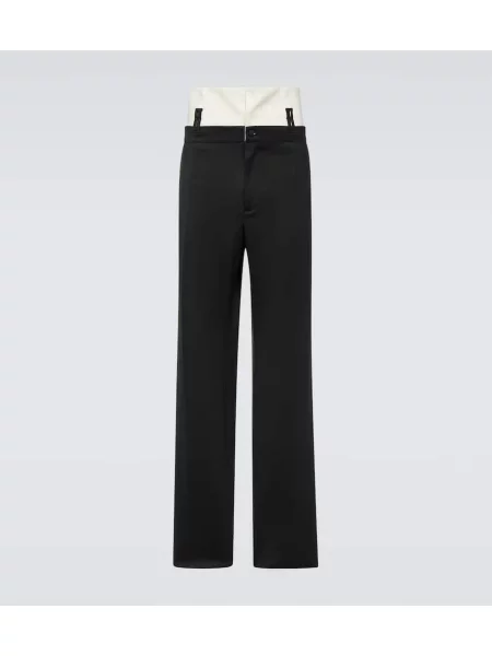 Vlněné kalhoty Dolce&gabbana černé