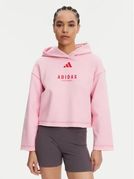 Adidas Majica dugih rukava ALL SZN Graphic ružičasta