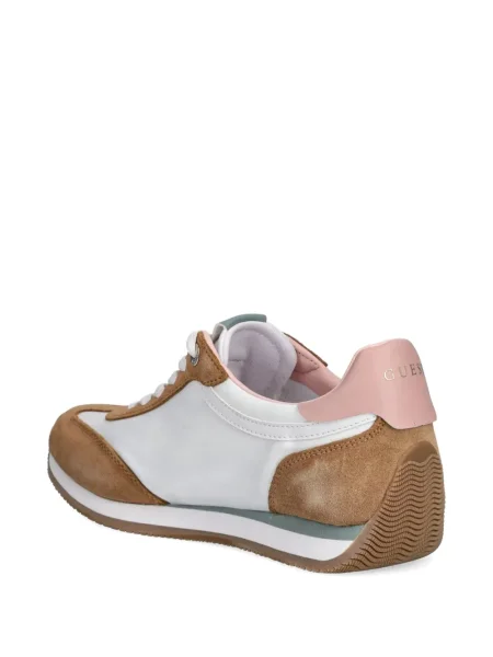 Fűzős szarvasbőr sneaker Guess fehér