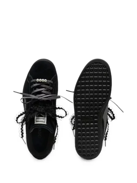 Sneakerși Puma Suede din piele de căprioară negru