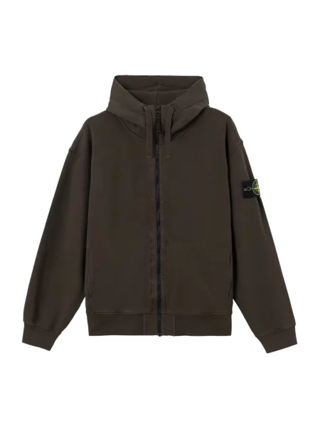 Bluza z kapturem Stone Island z kapturem z kamieniami szara