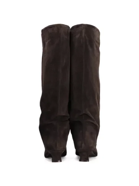 Botine The Seller din piele de căprioară maro