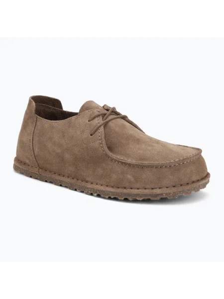 Topánky BIRKENSTOCK Utti Lace Suede Leather Regular sivá taupe béžová