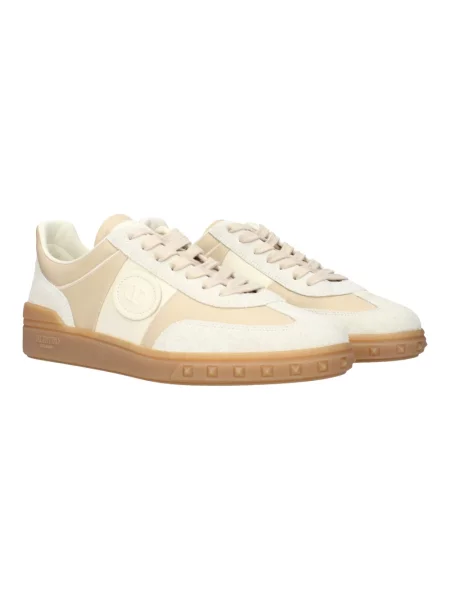 Lniane sneakersy Valentino Garavani beżowe