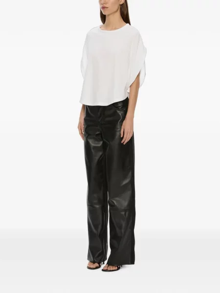 Pantaloni Christopher Esber din piele negru