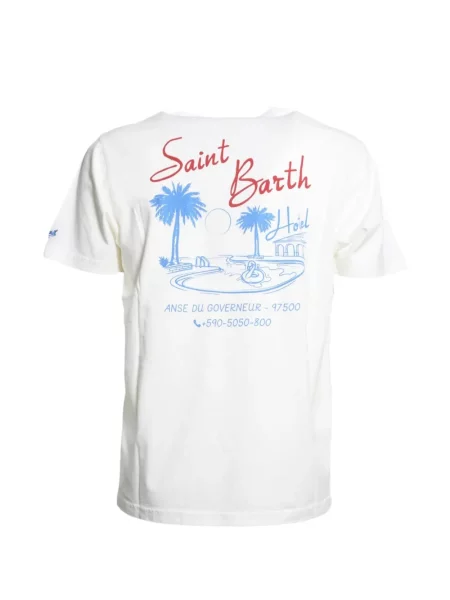 Tricou Mc2 Saint Barth cu imagine alb