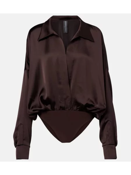 Body Norma Kamali din satin maro