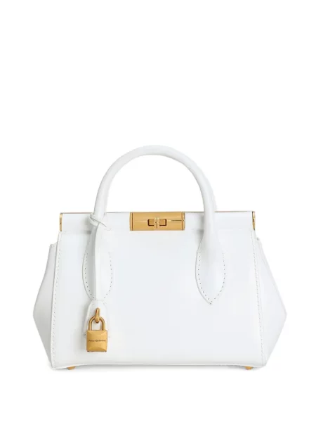 Geanta de piele Dolce & Gabbana din piele alb
