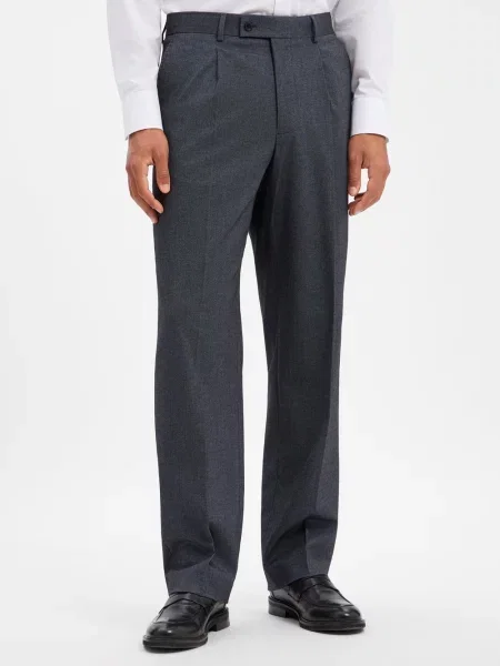 Finshley & Harding London spodnie z zestawu modułowego z domieszką wełny Mężczyźni Comfort Fit 46 szary