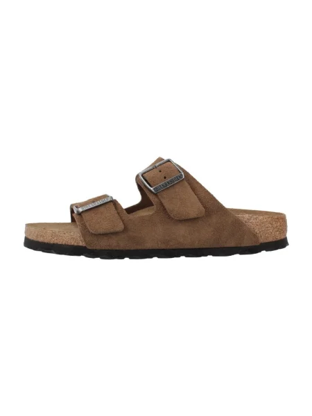 Semišové sandále Birkenstock hnedá