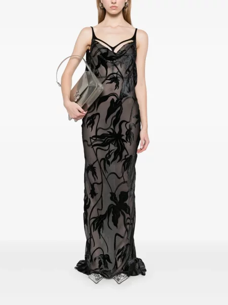 Rochie maxi Mugler negru